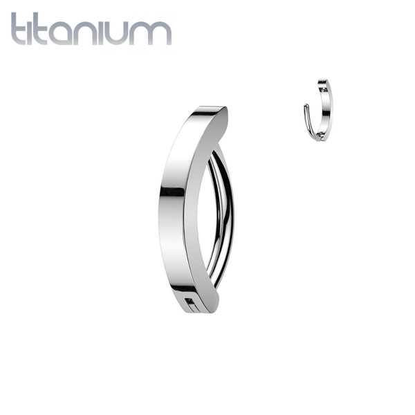 Implant Grade Titanium Minimal Hinged Clicker Curved Barbell - Pierced Universe