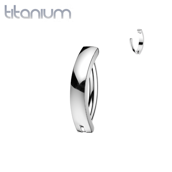 Implant Grade Titanium Clicker Minimal Hoop Belly Ring